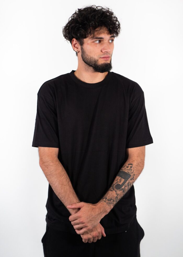 Black 100% Polyester T-Shirt - Image 2