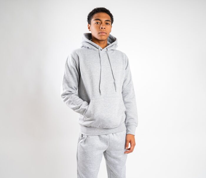 Gray Heavy Blend Fleece Hooded SweatShirt