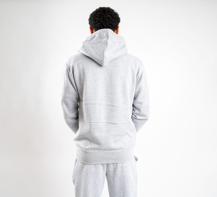 Gray Heavy Blend Fleece Hooded SweatShirt - Image 3