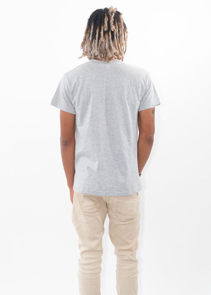 Heather Gray Combed Cotton T-Shirt - Image 2
