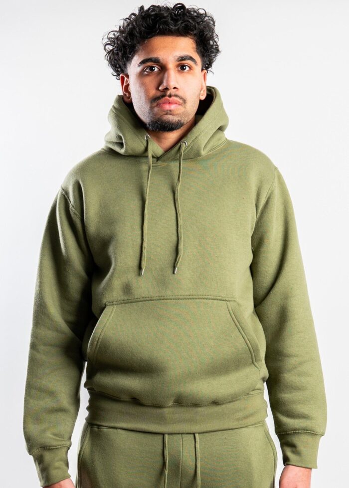Olive Green Heavy Blend Fleece Hooded SweatShirt