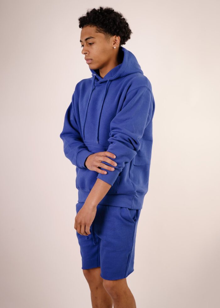 Royal Blue Raw Edge Short Set