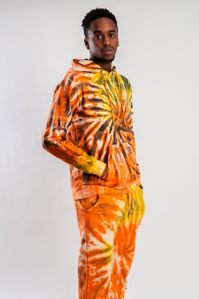 Rust Tie Dye Fleece SweatSuit - Image 2