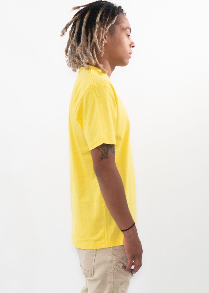 Yellow Combed Cotton T-Shirt - Image 3