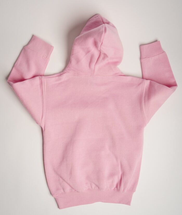 Light Pink Heavy Blend Fleece Kids SweatShirt - Image 3