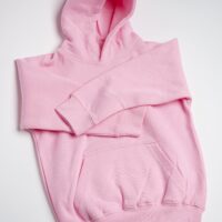 Light Pink Heavy Blend Fleece Kids SweatShirt - Image 2