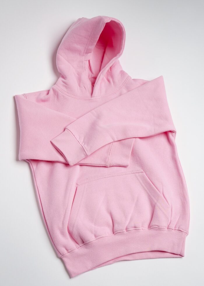 Light Pink Heavy Blend Fleece Kids SweatShirt - Image 2