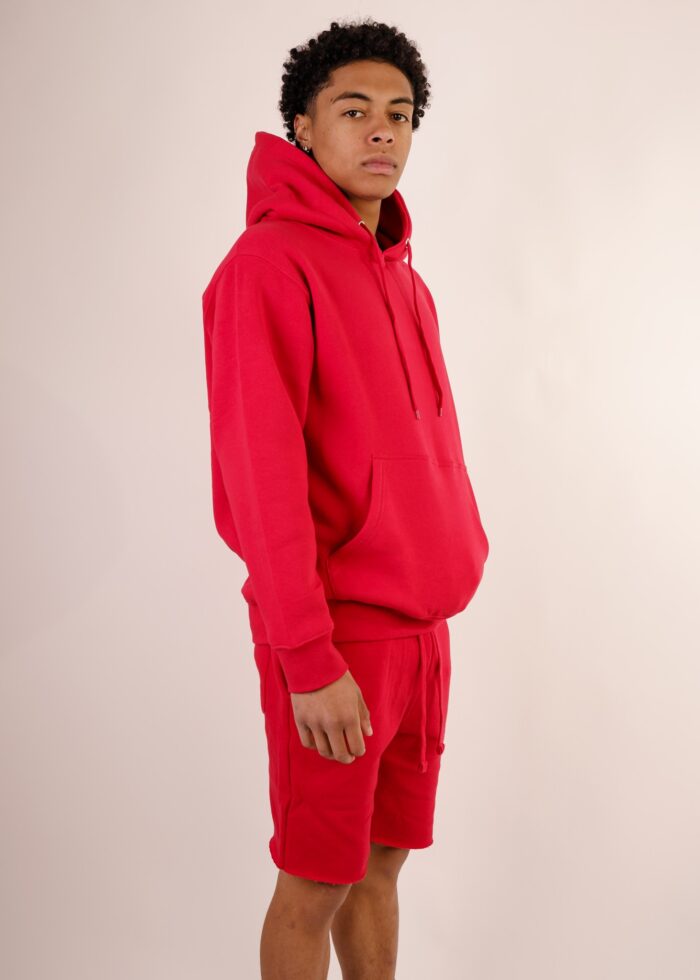 Red Raw Edge Short Set - Image 2
