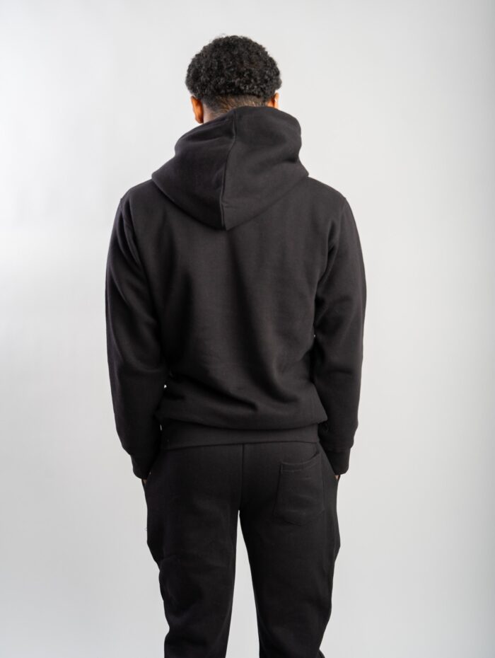 Black Heavy Blend Fleece Hooded SweatSuit - Image 3