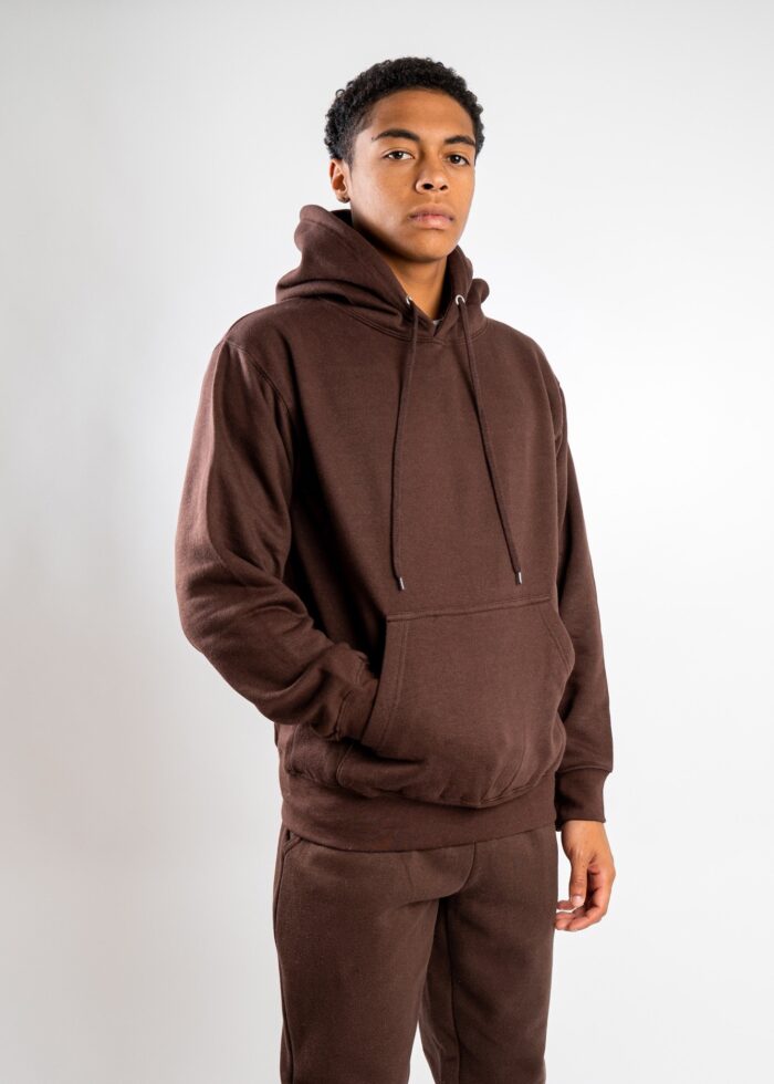 Brown Heavy Blend Fleece Hooded Sweatsuit - Image 2