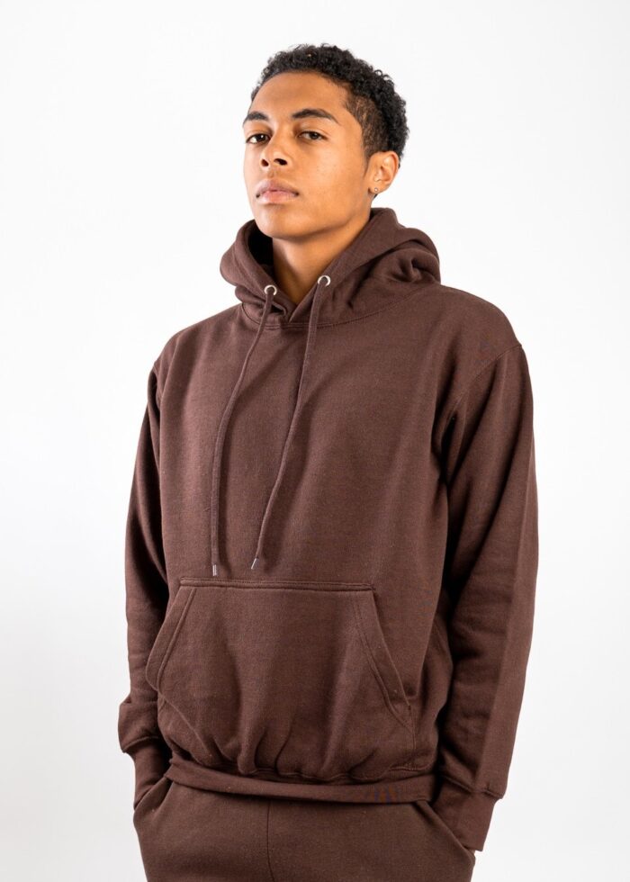 Brown Heavy Blend Fleece Hooded Sweatsuit