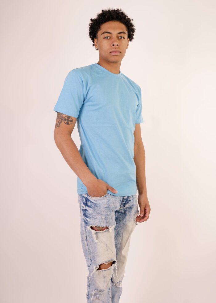 Sky Blue 100% Polyester T-Shirt
