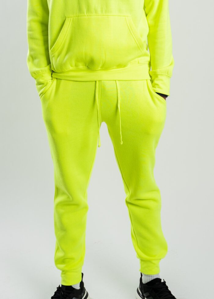 Neon Lime Fleece SweatSuit - Image 4