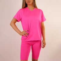 Coral Biker Short Set - Image 3