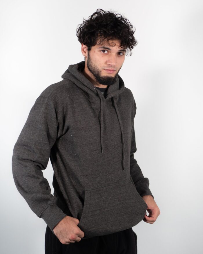 Charcoal Heavy Blend Fleece Hooded SweatShirt - Image 2