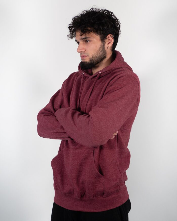 Maroon Heavy Blend Fleece Hooded SweatShirt - Image 2