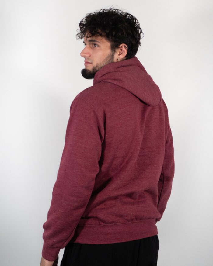Maroon Heavy Blend Fleece Hooded SweatShirt - Image 3